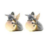 Eighosee Adorable Estatua de Dragón: Figura de Dinosaurio de Resina Grande, Escultura Decorativa para Jardín