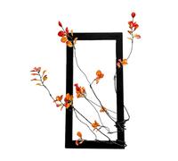 Eighosee Adornos para Marcos de Fotos con Flores de Otoño Simuladas, Decoraciones Ligeras de Lujo, Marcos de Fotos para Bricolaje, Pintura de Pared B