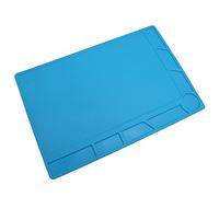 Eighosee Alfombrilla de silicona con aislamiento térmico para escritorio, 34 x 23 cm, color azul
