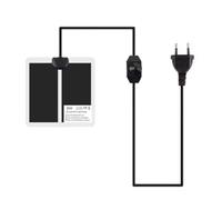 Eighosee Alfombrilla Térmica Reptiles,Almohadillas Térmicas Terrarios,Almohadillas Térmicas para Mascotas Trepadoras,Controlador Temperatura Ajustable,Suministros Enchufe de la UE, 5 W