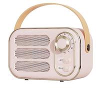 Eighosee Altavoz Retro 360 Efecto EstéReo Bluetooth Mini Altavoz Vintage Radio DecoracióN del Hogar Caja de Sonido para Exteriores Rosa