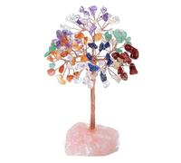 Eighosee ÁRbol de Cristal de Cuarzo Rosa, áRbol de Cristal Artificial y Piedra Curativa ÁRbol de Piedra de Cristal ÁRbol de Gemas.Regalos de San ValentíN C