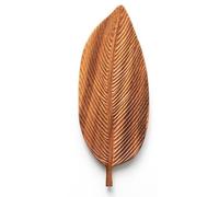 Eighosee Bandeja de Cena, Adecuada para Comidas, Ensaladas y Pan, Bandeja de Hojas Hecha A Mano, Venas de Hojas Medianas