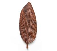 Eighosee Bandeja de Cena, Adecuada para Comidas, Ensaladas y Pan, Bandeja de Hojas Hecha A Mano, Venas de Hojas Grandes