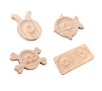Eighosee Bandeja de Exhibición de Cuentas de Madera de 4 Piezas para Exhibición de Pulseras y Accesorios
