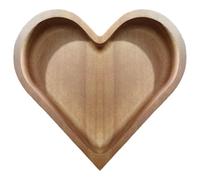 Eighosee Bandeja de Madera con Forma de Corazón para Frutas Decorativas, Apilable para Aperitivos y Postres