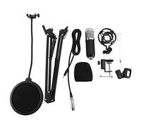 Eighosee BM-800 - Kit de micrófono colgante, micrófono condensador de diafragma de grabación en (plateado)