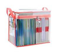 Eighosee Bolsa de Almacenamiento de Viaje Transparente Grande Bolsa de Almacenamiento Transparente Impermeable con Asa, Bolsa de Almacenamiento con Cremallera para Organización D