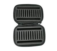 Eighosee Bolsa de aparejos de pesca de espuma impermeable con mosca, kit de almacenamiento de señuelos de pesca, Black