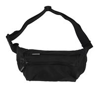 Eighosee Bolsa de correr impermeable con cinturón negro con auriculares para mujeres y hombres, Black, Talla única