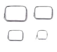 Eighosee Bolsa de CosméTicos Transparente Impermeable de PVC, Bolsa de Almacenamiento para BañO, Bolsa de Almacenamiento MultifuncióN de Viaje, Bolso de Mano para CosméTicos