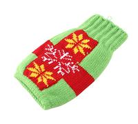 Eighosee Bolsa de decoración, botella de vino, disfraz de Navidad, decoración de Navidad, embalaje de regalo, adorno de mesa, verde y rojo