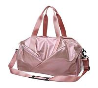Eighosee Bolsa de gimnasio para mujer, , para viajes, yoga, bolsa de equipaje con separación en húmedo y seco, bolsa diagonal para hombre, color rosa, Pink, Talla única