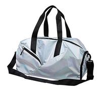 Eighosee Bolsa de gimnasio para mujer, , para viajes, yoga, bolsa de equipaje, separación húmeda y , bolsa diagonal para hombre, color plateado, Silver, Talla única