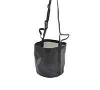 Eighosee Bolsa de Heno Elástica Ajustable para Caballos - Bolsa de Alimentación para el Cuello Al Aire Libre en Color Negro S-18x21cm