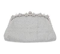 Eighosee Bolsa De Noche De Cadena De Diamantes Plata Bolsa De Boda Para Novia Mujer Bolso De Fiesta De Mensajero Clutch Elegante