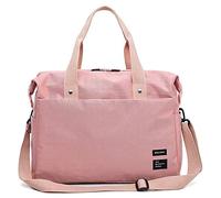 Eighosee Bolsa de viaje de nailon para gimnasio, con capacidad de separación en seco y húmedo, correa ajustable, bolsa deportiva para mujer, Pink, Talla única
