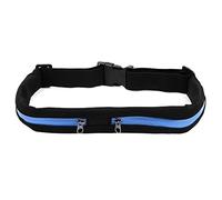 Eighosee Bolsa impermeable para deportes al aire libre, cintura flexible, bolsillo doble para cinturón de equitación para teléfono Android (azul), Blue, Talla única