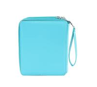 Eighosee Bolsa para bolígrafos de gran capacidad con 168 ranuras con correa de cremallera para lápices de acuarela, y brochas cosméticas, color verde lago, Green