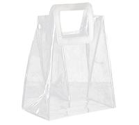 Eighosee Bolsa transparente de plástico PVC para llevar a mano con bolsa de regalo de mano, bolsa de regalo (pequeña), Clear, 25*14.5*28cm