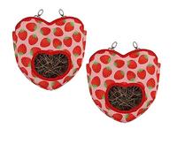 Eighosee Bolsas Colgantes en Forma de CorazóN, Bolsa Colgante para Animales PequeñOs, Soporte para Alimentador de Conejo, Bolsa Colgante para Conejillo de Indias, A