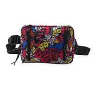 Eighosee Bolsas de pecho para hombre, con función de motocicleta, bolsas de pecho para mujer, casual, viajes, riñonera para hombre, bolsillo de hip hop, Graffiti, Talla única