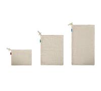 Eighosee Bolsas reutilizables, 12 paquetes de bolsas de lavables de algodón con etiquetas de peso tara, bolsa de muselina con cordón de madera