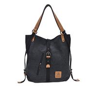 Eighosee Bolso bandolera multifuncional de lona casual (negro), Black