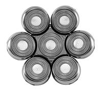 Eighosee Cabezal de Corte de Repuesto para MáQuina de Afeitar EléCtrica para Hombres Barba Trimmer Wet y Dry 7D Floating Heads Blade Plata