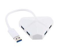Eighosee Cable adaptador HUB USB 3.0 de 4 puertos de alta velocidad de 5 Gbps, aproximadamente 20 cm, color