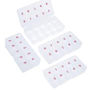 Eighosee Caja Almacenamiento Puntas Arte UñAs Postizas Transparentes con 10 Espacios, Caja Almacenamiento con Brillo Diamantes ImitacióN para UñAs, Contenedor, Cajas CuadríCula NuméRica