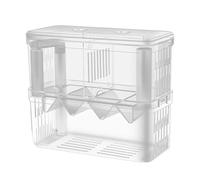 Eighosee Caja de Cría de Peces Caja de Aislamiento de Tanque de Cría de Acrílico de Doble Capa Caja de Eclosión Desmontable Transparente para Camarones Guppy