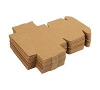 Eighosee Cajas de regalo pequeñas, cajas de regalo cuadradas, caja de papel marrón, cajas de regalo decorativas, cajas de regalo de regalo, cajas de regalo -95 x 95 x 35 mm