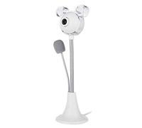 Eighosee Cámara de computadora, portátil de escritorio con micrófono integrado, luz de respiración colorida, USB, cámara de video en