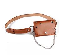 Eighosee Camel - Bolsa decorativa multifuncional con bolsillos para mujer, con cadena de , a , casual, con remaches, bolsillo de cadena, marrón