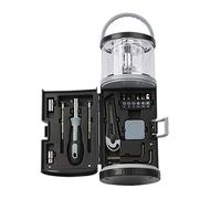 Eighosee Camping Light 15 en 1 Juego de Herramientas Combinadas Caja de Herramientas Multifuncional con Luz de Campamento para Senderismo Al Aire Libre Pesca