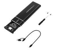 Eighosee Carcasa para SSD M2 NVMe, USB 3.1 Tipo C Gen2, 10 Gbps, Sin Herramientas, Color Negro