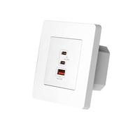 Eighosee Cargador de Pared PD3.0 de Carga Rápida de 65 W con de Corriente GaN, 3 Puertos USB Tipo C, Protección Sobrecalentamiento A