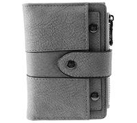 Eighosee Cartera corta de piel sintética para mujer, diseño de otoño e invierno, color gris, Gray, Talla única