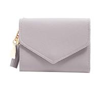 Eighosee Cartera corta para mujer, con borlas, hebilla de moda, monedero, tarjetero, monedero, monedero, bolso de mano femenino, bolsa de dinero de piel sintética para mujer 9, , Talla