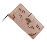 Eighosee Cartera corta para mujer con capacidad de lámina dorada, albaricoque