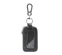 Eighosee Cartera de piel con cremallera para coche, doble cremallera, color negro, Black, 8.8*5.2*3.8cm