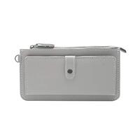 Eighosee Cartera larga con hebilla oculta, capacidad multifuncional, color gris , gris , Talla única