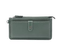 Eighosee Cartera larga con hebilla oculta, capacidad multifuncional, color verde oscuro , verde oscuro, Talla única