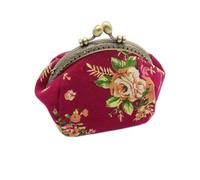 Eighosee Cartera para mujer, diseño de flores vintage (rojo), rosa roja, Talla única
