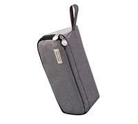 Eighosee Cartuchera Estuche gris con capacidad para lápices, estuche para lápices, suministros escolares para estudiantes adultos, Gray