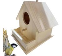 Eighosee Casitas para Pájaros para Exteriores, Comedero para Pájaros de Madera para Colgar con Poste, para Mascotas para Colibríes, Pájaros Cardenal, para Exteriores