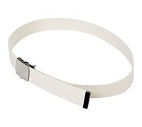 Eighosee Cinturón de lona estilo con hebilla plateada y punta de 43 pulgadas de (beige), beige, Talla única