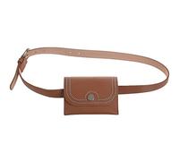 Eighosee Cinturón extraíble de con remaches verticales para mujer con mini monedero, bolsa de viaje para teléfono celular, Brown, Talla única