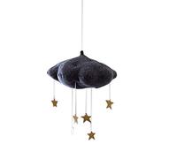 Eighosee Colgante de luna para dormitorio de niños, diseño de nube, accesorio para fotografía, techo, estrellas, móvil, regalo, adorno para habitación del bebé, decoración para colgar, color azul bebé